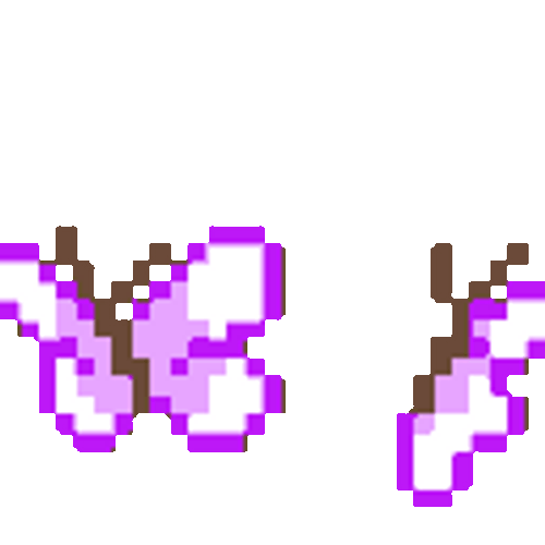 Purple Pixelated Butterflies GIF