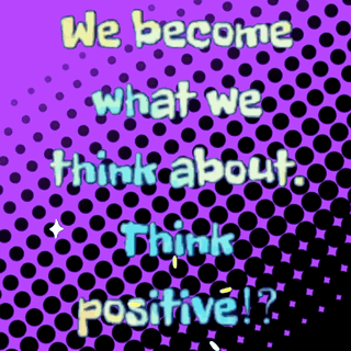 Purple Polka Dot Background We Become What We Think About Think Positive GIF