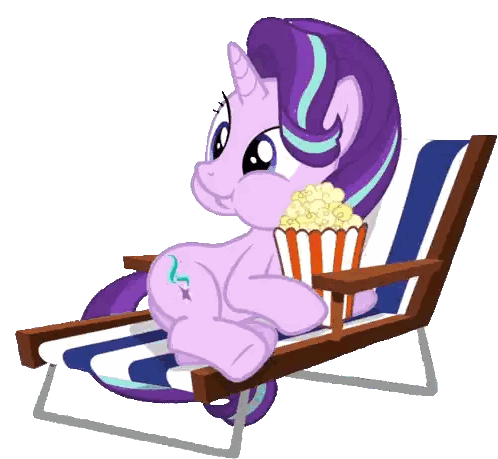 Purple Pony With Popcorn