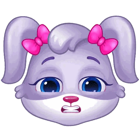 Purple Rabbit with Pink Bow