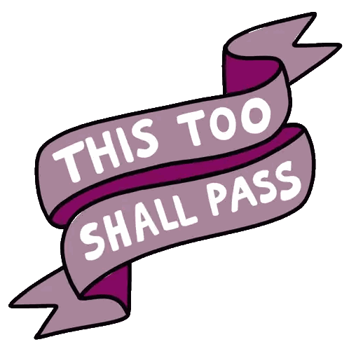Purple Ribbon Says This Too Shall Pass