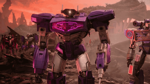 Purple Robot With Purple Front Light