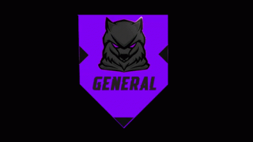 Purple Shield With Wolf Head And General GIF