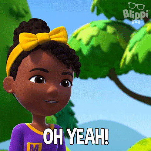 Purple Shirt Girl M Says Oh Yeah