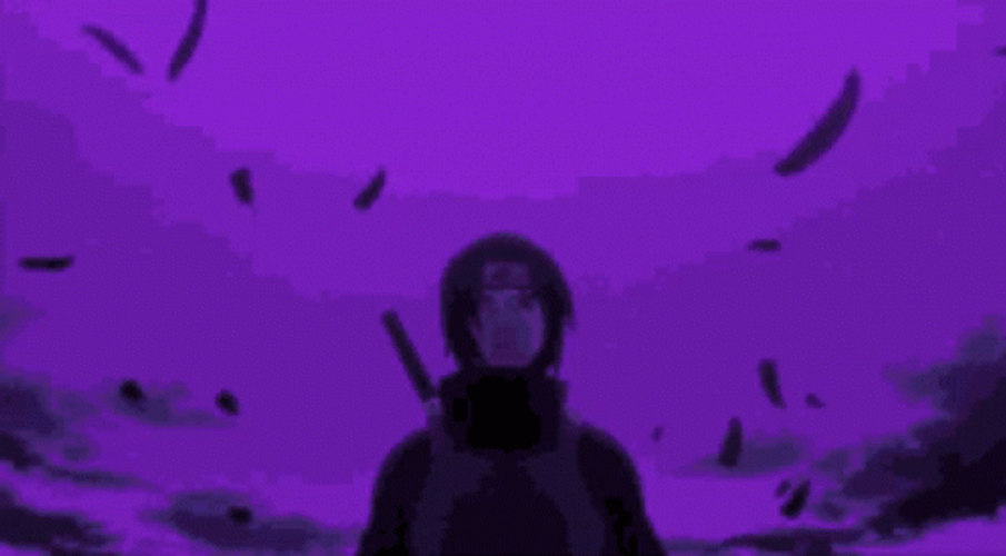 Purple Silhouette Anime GIF