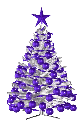Purple Silver Christmas Tree