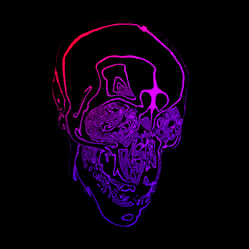 Purple Skull Animation GIF