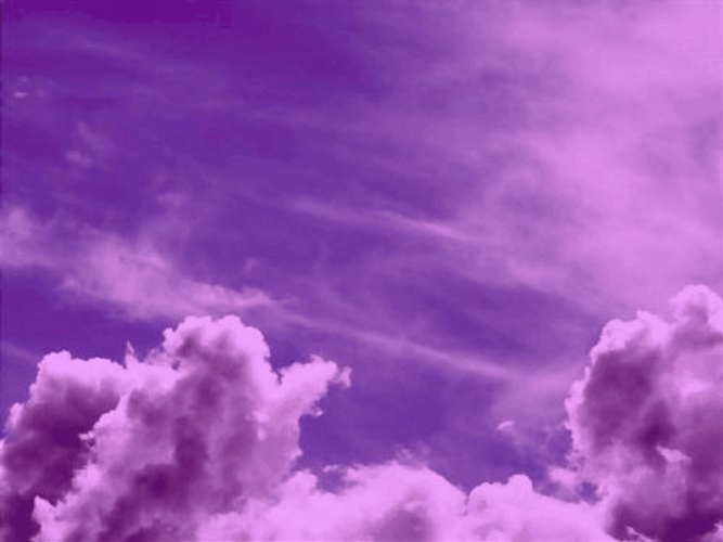 Purple Sky Twinkling Stars On Clouds GIF