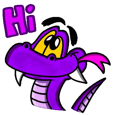 Purple Snake Saying Hi