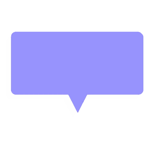 Purple Speech Bubble With Three Flames