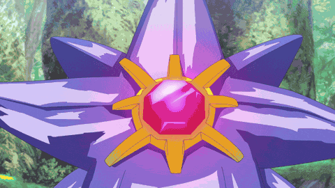 Purple Star With Yellow Center And Red Jewel GIF