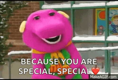 Purple Stuffed Animal Because You Are Special