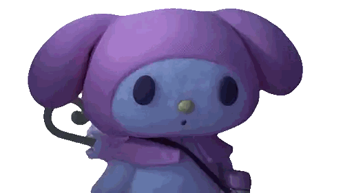 Purple Stuffed Animal with Yellow Nose and Ears