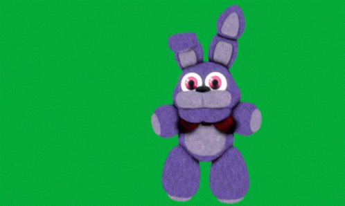 Purple Stuffed Bunny With Bow Tie GIF