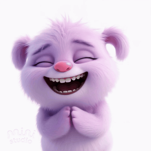 Purple Teddy Bear Smiling