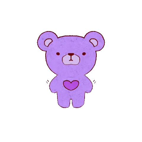 Purple Teddy Bear With Heart