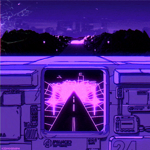 Purple Vehicle Road Screen GIF