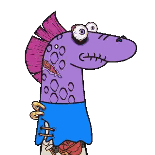 Purple Whale Saying Dirty Whale