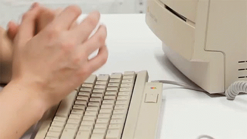 Push The Button Computer Keyboard GIF