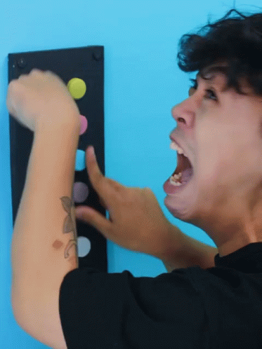 Push The Button Screaming Guy GIF