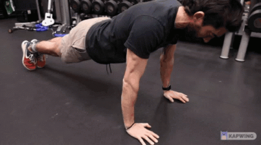Push Up Gym Man Workout GIF