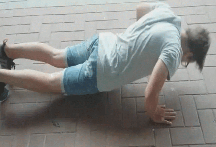 Push Up Man Hand Clap GIF