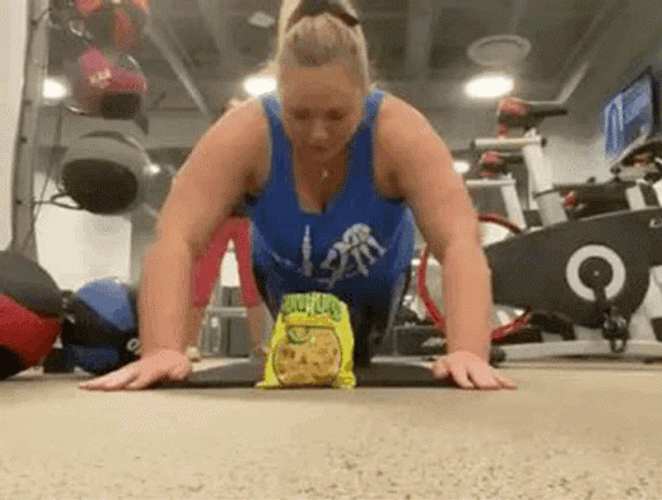 Push Up Plus Size Gym Snack GIF