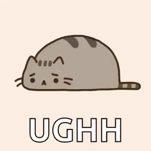 Bored Pusheen Cat Displeased Reaction GIF
