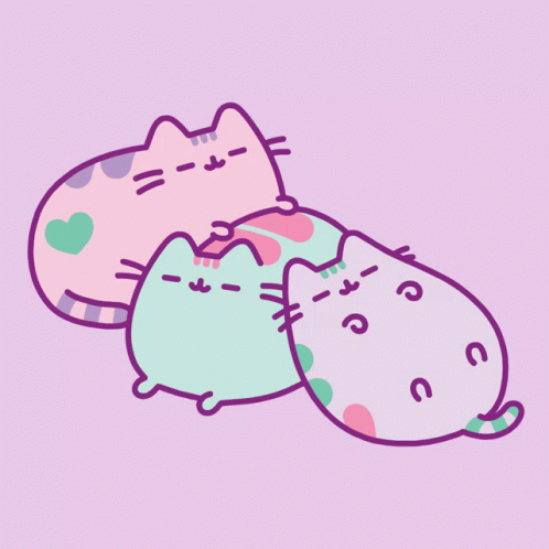 Pusheen Cat Sleeping Pastel Art GIF