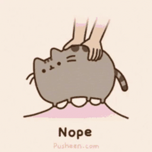 Pusheen Cat Being Scratched