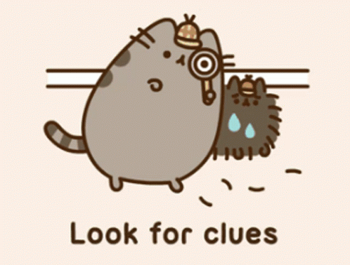 Pusheen Cat Looking For Clues GIF