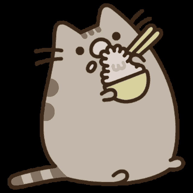 Pusheen Cat Rice Gif GIF