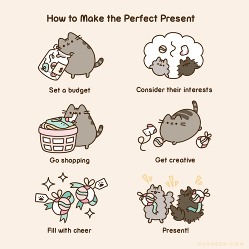 Pusheen Cats Making Perfect Present