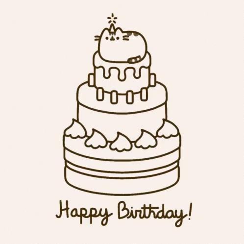 Pusheen Happy Birthday GIF
