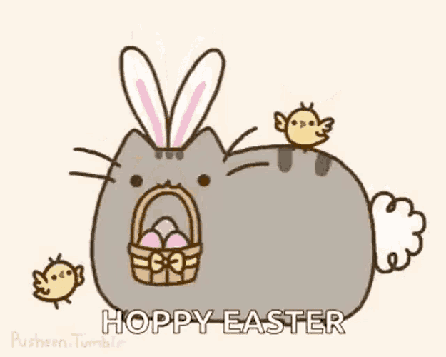 Pusheen Happy Easter GIF