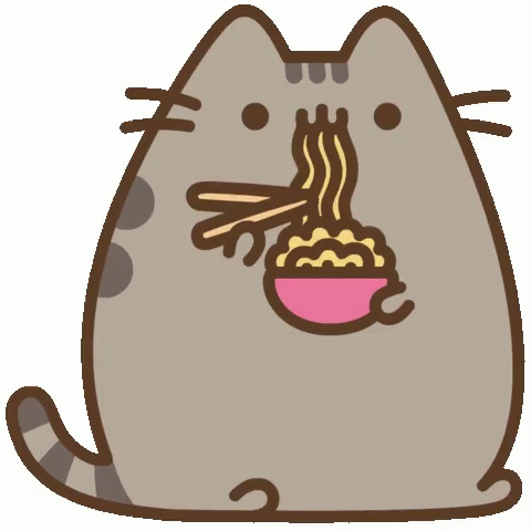 Pusheen Noodle Break GIF