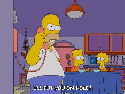 Put You On Hold The Simpsons GIF
