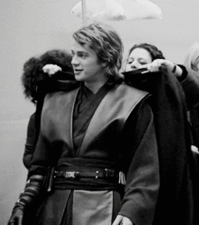 Putting Coat On Anakin Skywalker GIF