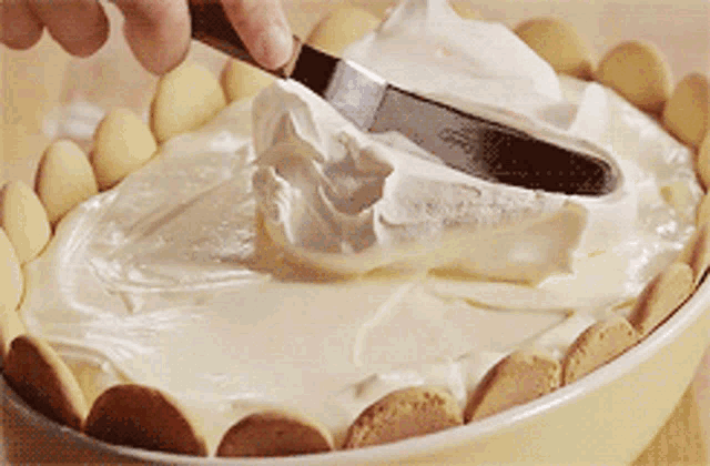 Putting Cream On Pie GIF