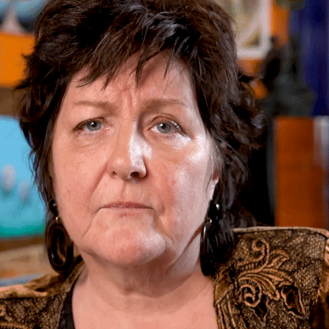 Putting On Glasses Aunt Smile GIF