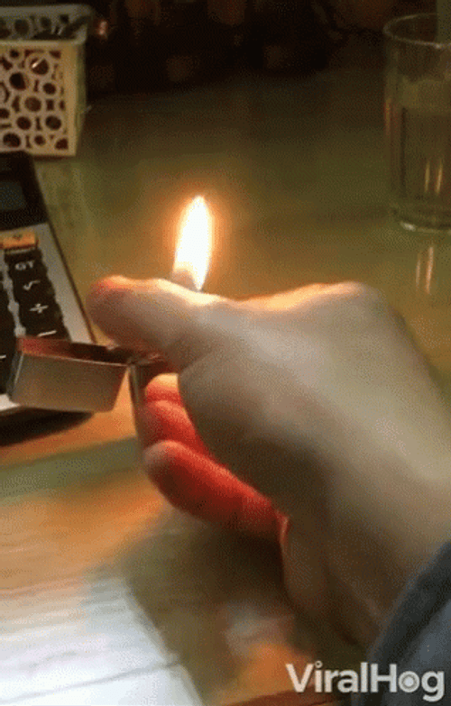 Putting Out Fire In Lighter Loop GIF