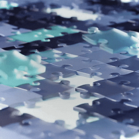Puzzle Pieces Assembling GIF