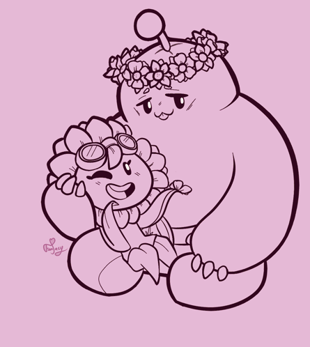 Pvz Spudow And Sunflower Love GIF