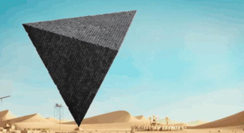 Pyramid Floating Over Desert