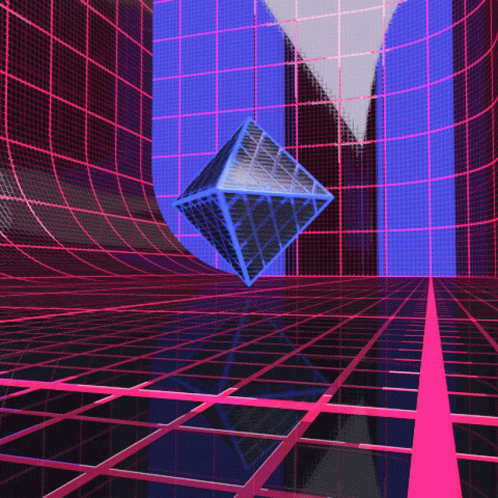 Pyramid in Futuristic Space