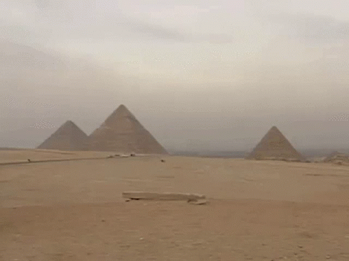 Pyramids in Desert