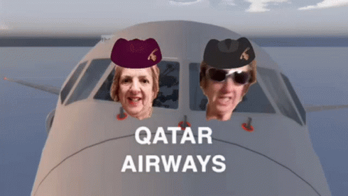 Qatar Airways Ad Two Women in Cockpit