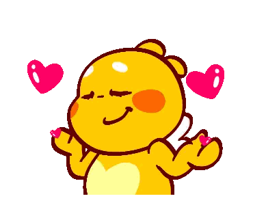 Qoobee Sending Hearts Sticker