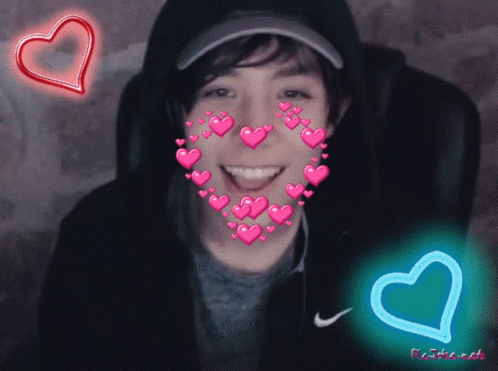 Quackity Cute Surrounded By Heart GIF