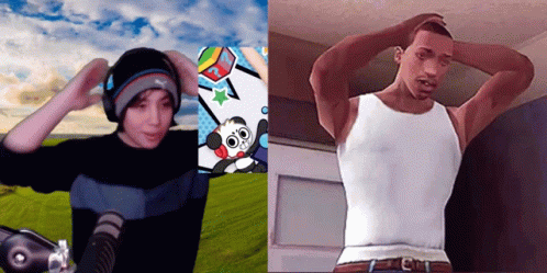Quackity Gta San Andreas Carl Johnson Confused Animation GIF